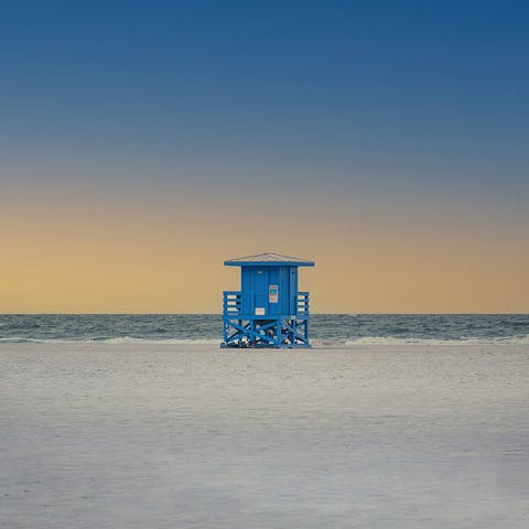 Step outside and stroll over to Siesta Key Beach