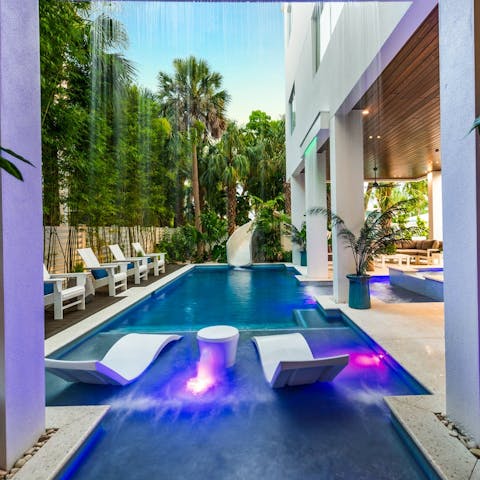 Feel a wonderful sense of wellbeing after a swim in the pool