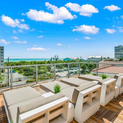 Enjoy incredible ocean views from the roof terrace