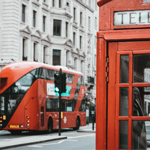 Browse the shops and treat yourself on Regent Street, just a ten–minute walk away