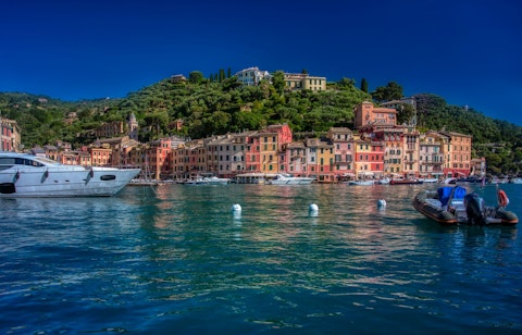 Marvel at the Portofino fishing harbour and pastel-coloured waterfront