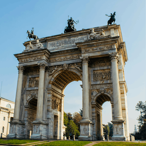 Step outside and see the iconic Arco della Pace