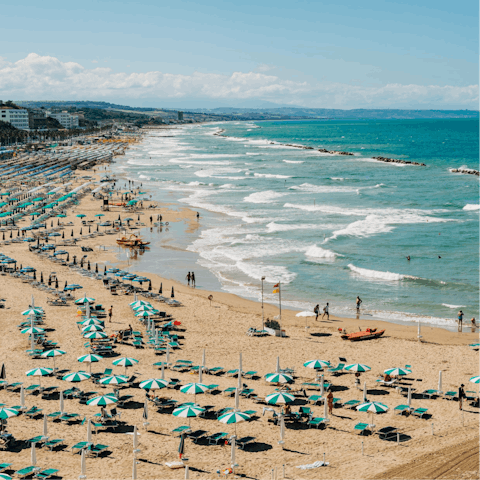 Bask on the beach – just ten kilometres away