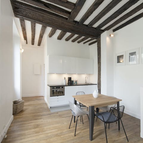 Shop at nearby La Grande Epicerie and whip up French dishes at home