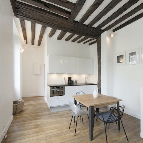 Shop at nearby La Grande Epicerie and whip up French dishes at home