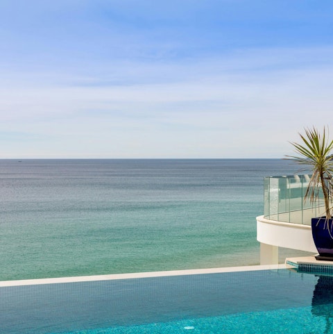 Escape the heat with a dip in the private infinity pool