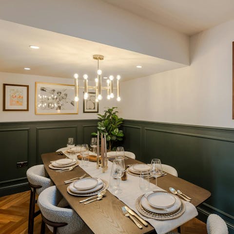 Pop open a bottle or two around the dining table