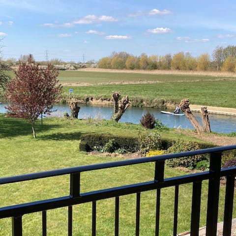 Take in views of the River Thames at the foot of the garden