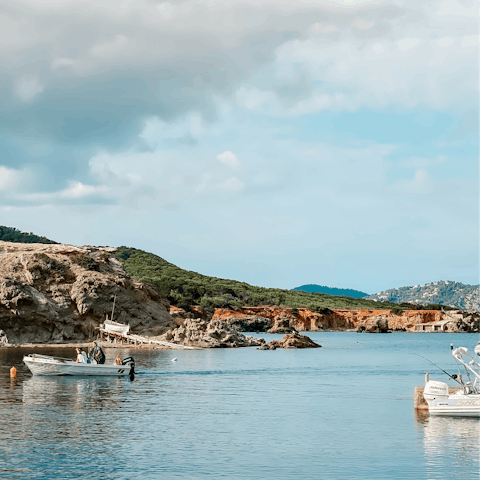 Drive just five minutes to the secret Sa Caixota beach