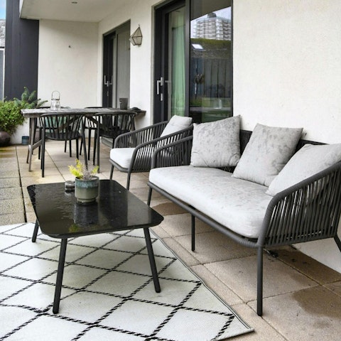 Enjoy morning coffee on the large private terrace