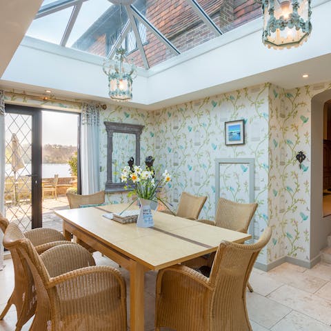 Tuck into tea and toast in the sky-lit dining area