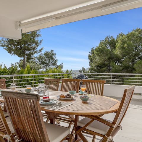 Nibble on alfresco tapas as the sun goes down