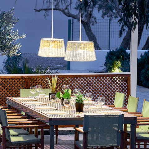 Hire a chef to cook a local meal to be served al fresco as if in your own restaurant