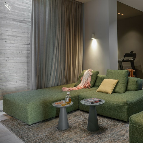 Wind down with a movie in the TV room