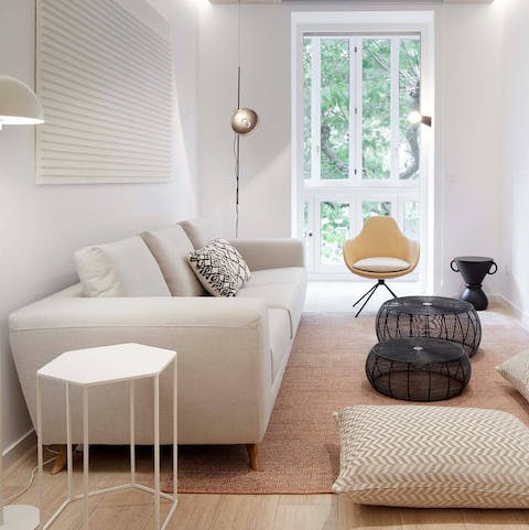 Sit back and relax in the serene living area