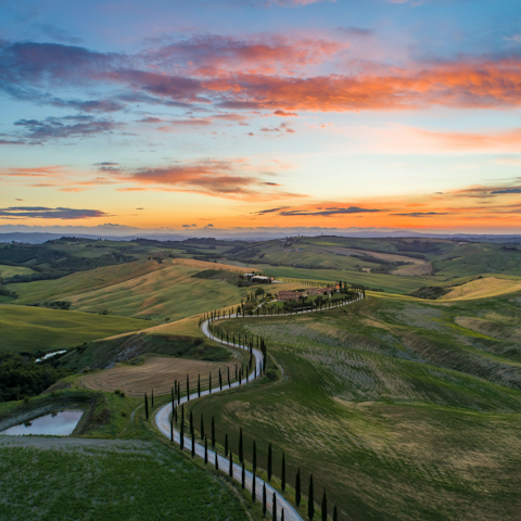 Explore the peaceful countryside in the southwest of Tuscany