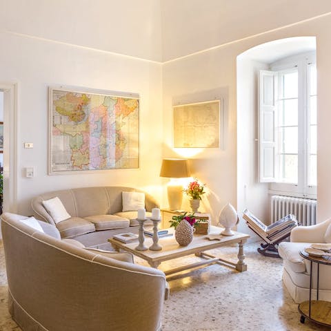 Cosy up with a blanket and a good book in the soothing lounge area