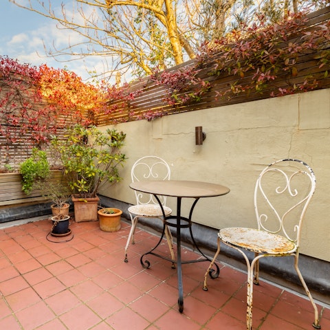 Enjoy a moment of calm on the private terrace