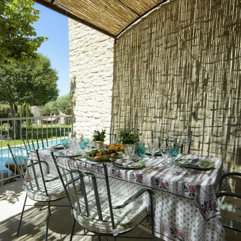 Get together on the terrace to share a laid-back lunch
