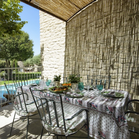 Get together on the terrace to share a laid-back lunch