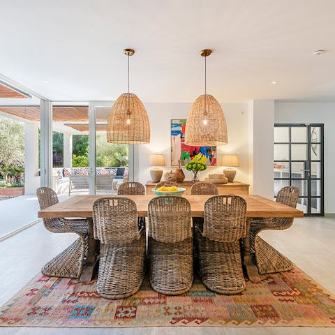 Serve up some local specialities at the dining area – will you try paella?