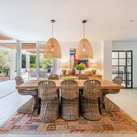 Serve up some local specialities at the dining area – will you try paella?