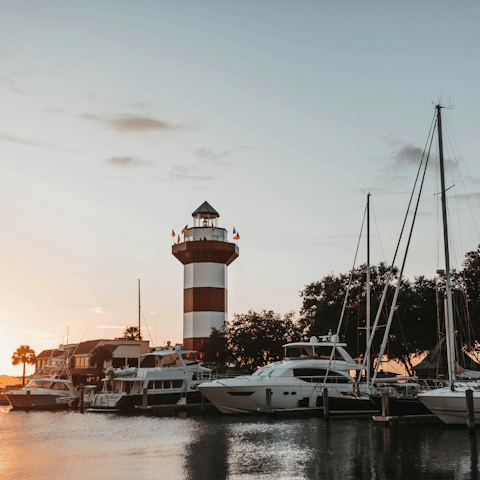Enjoy a leisurely stroll to Harbour Town Marina