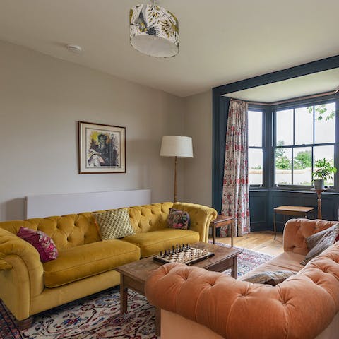 Curl up on the Chesterfield sofas and play a leisurely game of chess