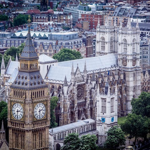 Stay in historic Westminster, a short stroll from Big Ben and Westminster Abbey