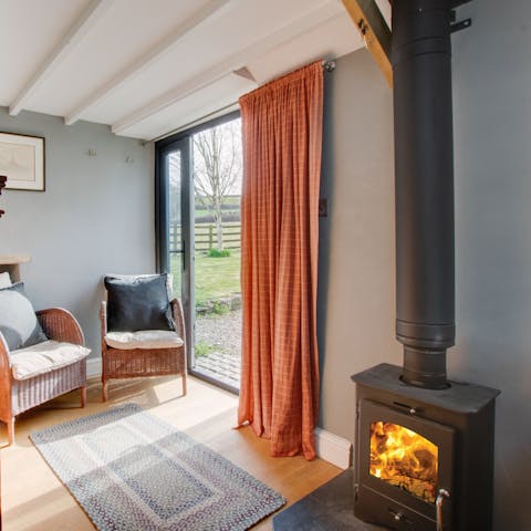 Get warm and toasty next to one of the log-burners