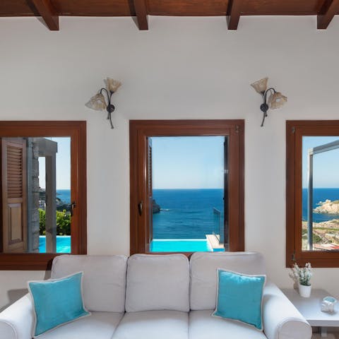 Read your novel on the sofa as the sea breeze blows in from behind