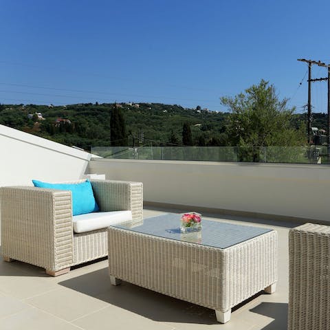 Relax at the terrace lounge area
