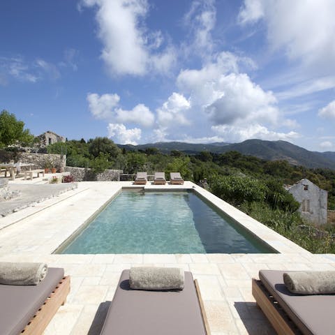 Spend merry afternoons in the private pool, floating beneath clear blue skies