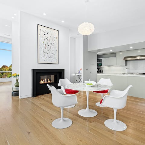 Light the fire and spend cosy evenings gathered around the table