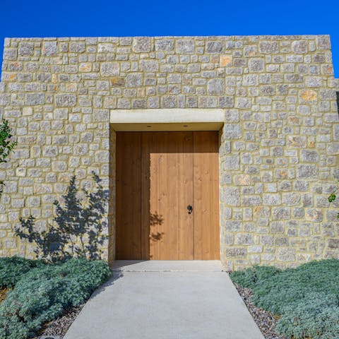 Feel like a queen or king with the home's castle-esque entrance
