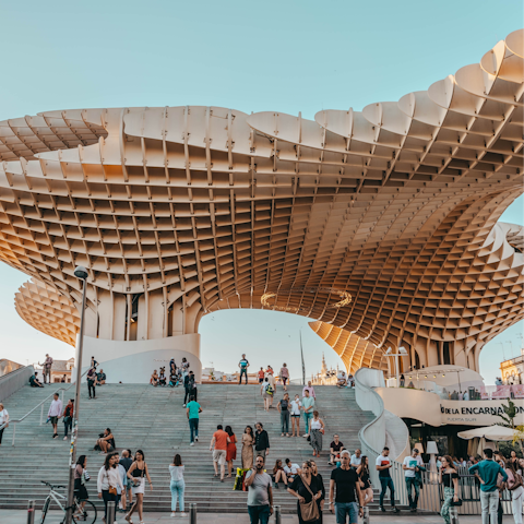 Stay in the heart of Seville, within walking distance of the iconic Setas de Sevilla