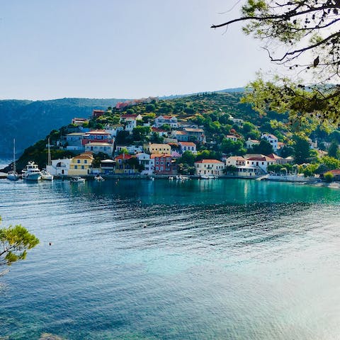 Enjoy the stunning natural beauty of Kefalonia, with a beach a short drive away
