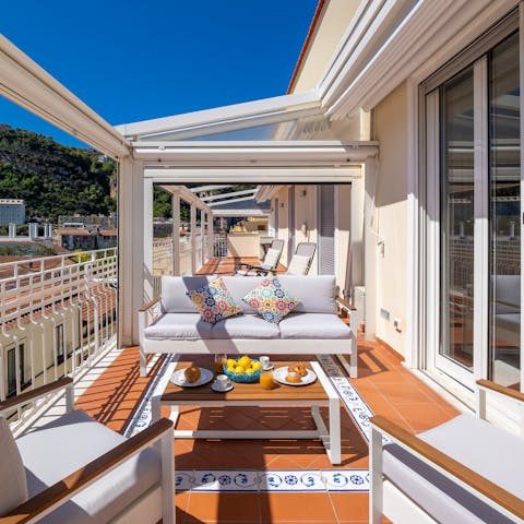 Find the perfect spot for sunset drinks on the terrace