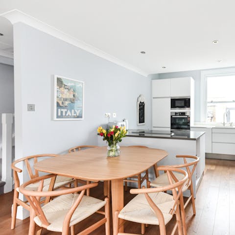 Fuel up for sightseeing with breakfast around the table