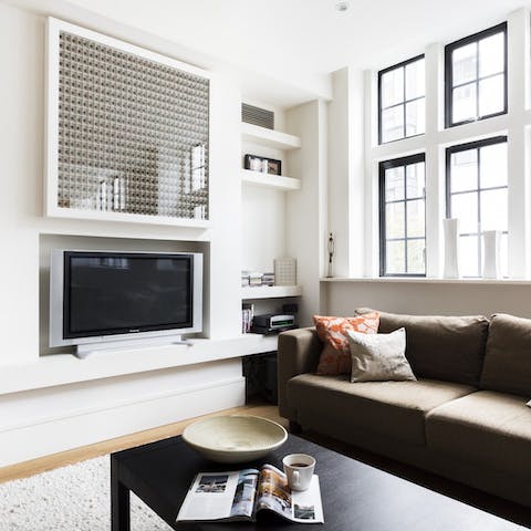 Rest easy after a busy day exploring London in the light-filled lounge