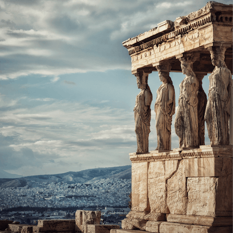 Pay a visit to the preserved citadel at the Acropolis, just over twenty minutes' walk away