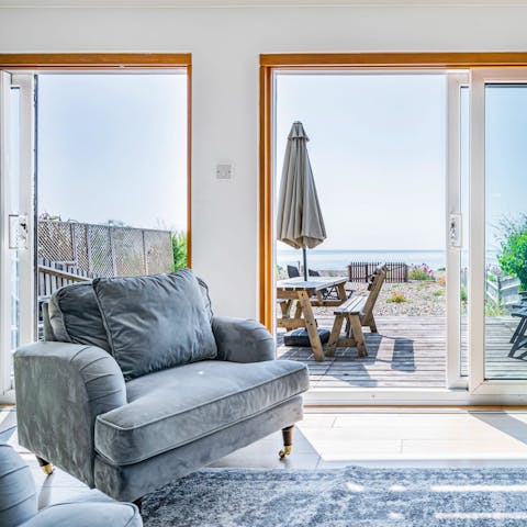 Take in the English Channel vistas from inside as well as outside