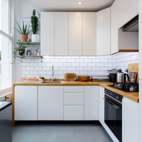 Ask your host to organise a private chef to cook up a feast for you in the dazzlingly white kitchen