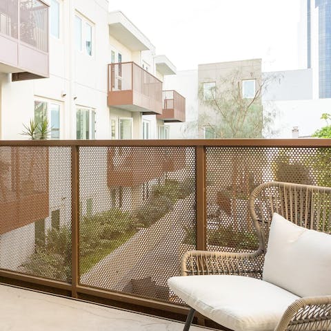 Enjoy your morning coffee on your private balcony