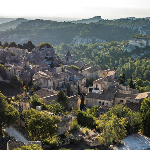 Explore Les Baux de Provence, a nearby hilltop village
