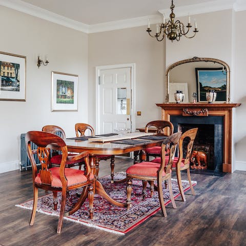 Enjoy a feast in the elegant dining space