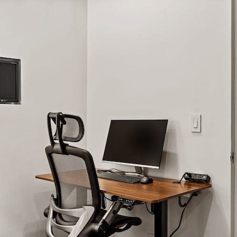 Work while you're away at the dedicated study desk area