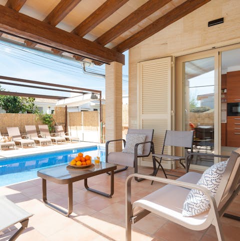 Gather on the patio for alfresco tapas and sangria