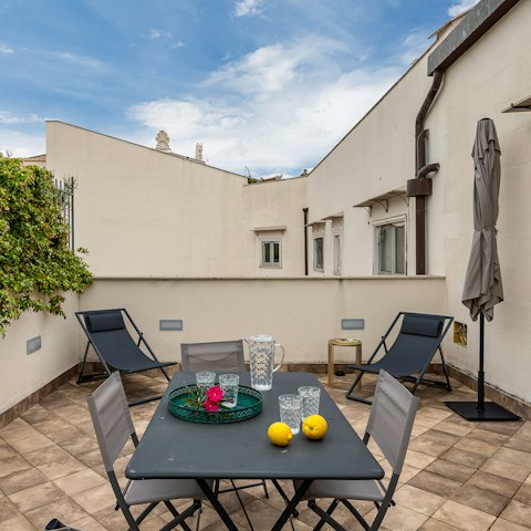 Enjoy the perks of your own private terrace