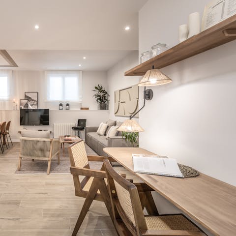 Settle down at the desk when you need to work from home